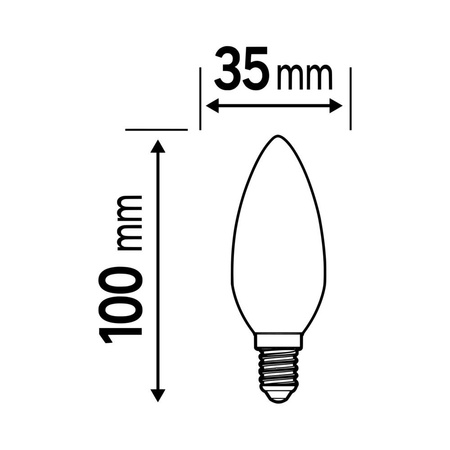 LED žárovka E14 B35 4,9W = 40W 470lm 2700K teplá bílá 240° stmívatelná Ledvance