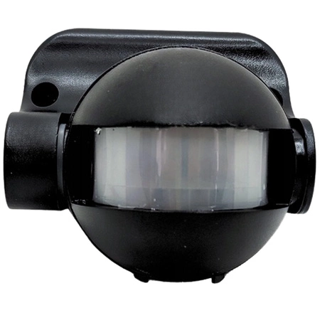 PIR pohybový a soumrakový senzor 180° 12m IP44 černá