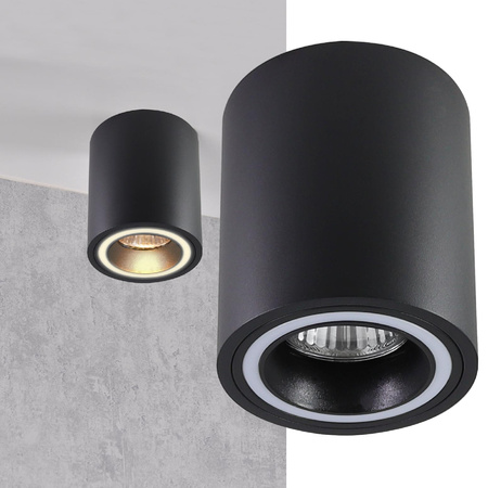 Bodové svítidlo GU10 Black FALCO Sanico Goldlux pro povrchovou montáž