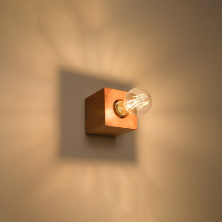 LED nástěnné svítidlo ARIZ E27 Nástěnné svítidlo z přírodního dřeva SOLLUX