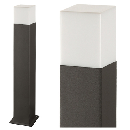 LED zahradní lampa E27 NEW YORK TUBA tyč 44cm grafitová - GOLDLUX (Polux)