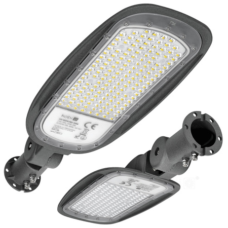Pouliční svítidlo LED Průmyslové silniční svítidlo 150W 20250lm 4000K neutrální bílá IP66 IK08 Šedá Vespa Kobi