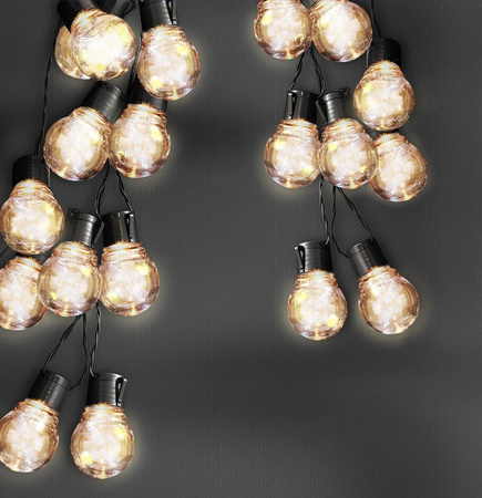 SOLAR GIRLANDA zahradní okrasný řetěz 3.8 m 10 kuliček 3000K teplý