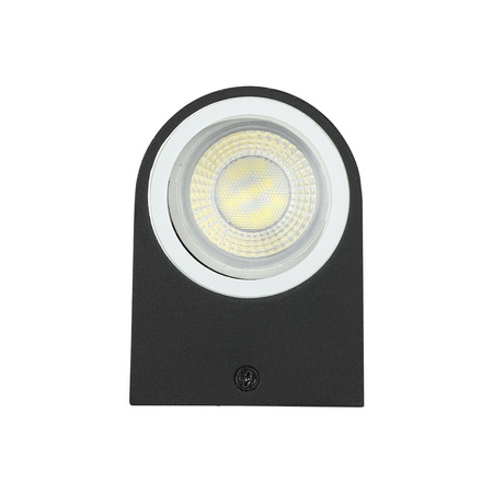 Zahradní fasádní svítidlo nástěnné svítidlo GU10 IP44 Horní/spodní kulaté černé VT-7652 V-TAC