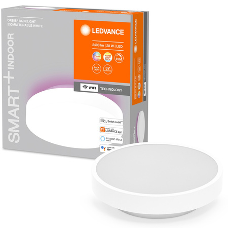 LED stropní svítidlo ORBIS BACKLIGHT 28W 2400lm RGB CCT 35cm SMART+ WIFI LEDVANCE