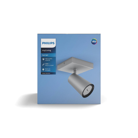 LED stropní svítidlo PAISLEY GU10 Reflektor pohyblivé svítidlo šedé PHILIPS