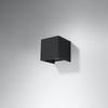 Exteriérové povrchové svítidlo LUCA LED 6W 3000K IP54 Nástěnné svítidlo horní/spodní kostka černá SOLLUX