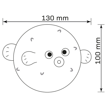 Dekorativní LED svítidlo Blowfish 1W 3000K RGBW Blue Dimmable Heli Sanico Goldlux