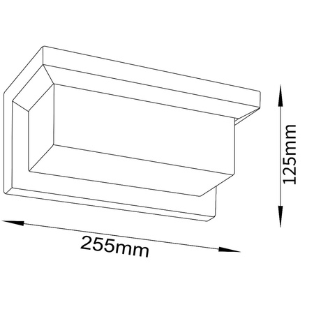Zahradní lampa LED nástěnná lampa 12W architektonické svítidlo obdélník Lagos černá se senzorem pohybu