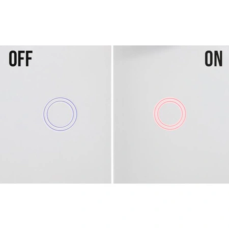 Jediný bílý Wi-Fi LED TOUCH skleněný vypínač