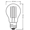 3x LED žárovka E27 A60 CL 7.5W = 75W 1055lm 4000K Neutrální bila 300° vlákno OSRAM BASE