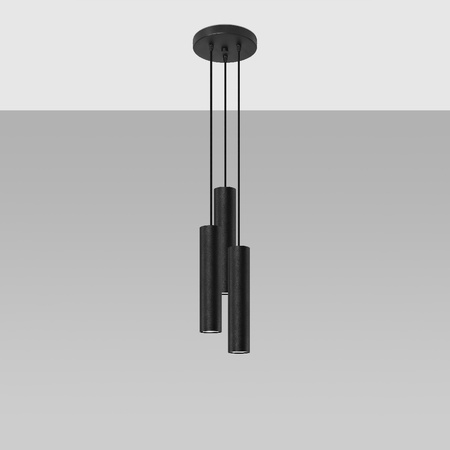 LED závěsné stropní svítidlo LAGOS 3P 3xGU10 černé SOLLUX