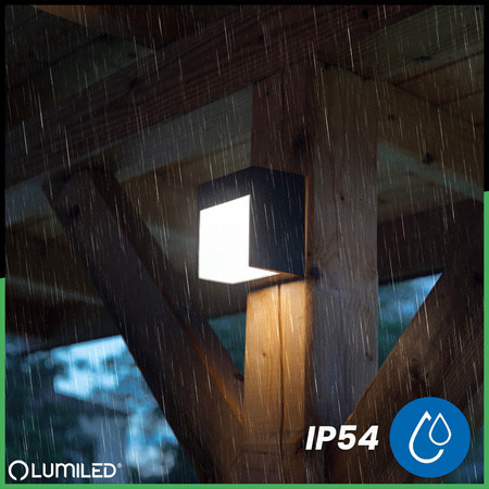 Zahradní nástěnná lampa LED Venkovní nástěnná lampa IP54 12W 3000K RUBUS LUMILED