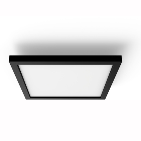 Povrchový LED panel Aurelle Black 19W CCT 30cm PHILIPS HUE Bluetooth + stmívač