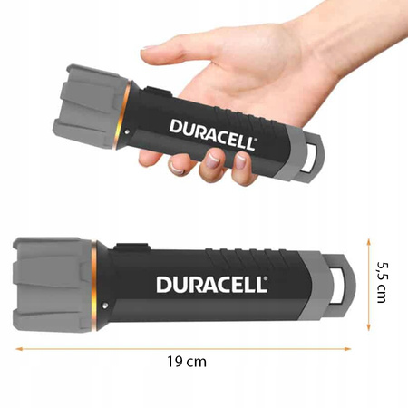 LED ruční svítilna uzavřená baterie 3xAA 200lm 4 režimy DURACELL