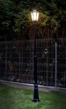 Stožár venkovní zahradní lampy LANTERN E27 Retro Maxi OGMWN 1 190-290cm černá Su-Ma