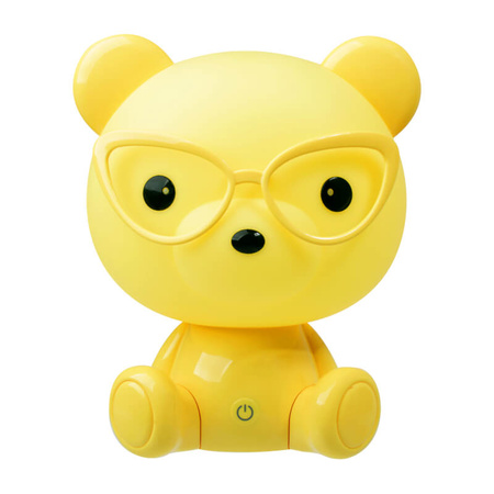 Dekorativní noční lampa BEAR GLASSES LED 2.5W Teplá bílá žlutá GOLDLUX (Polux) lampička pro děti