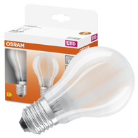 2x LED žárovka E27 A60 7W = 60W 806lm 4000K Neutrální bila 300° vlákno OSRAM STAR
