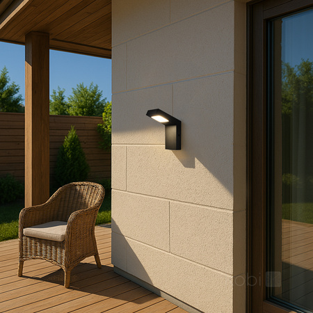 Venkovní nástěnné svítidlo LED 10W 400lm 4000K Neutral IP54 Black Induo Kobi