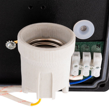 Zahradní nástěnná lampa snímač pohybu E27, obdélníková DOMLO LUMILED