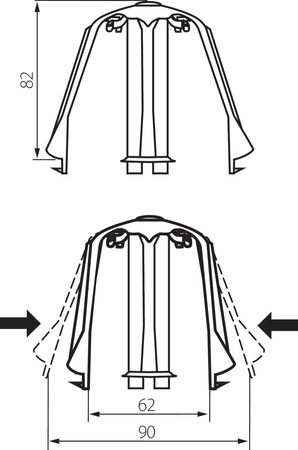 Distanční kryt pro nástěnná a stropní svítidla SC-1 Kanlux