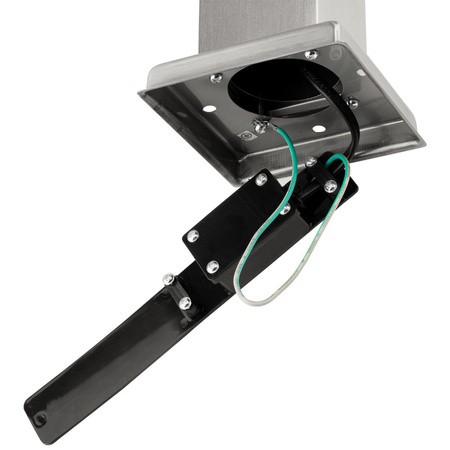 Zahradní svítidlo čtvercový sloup 1x E27 45cm stříbrná IP44