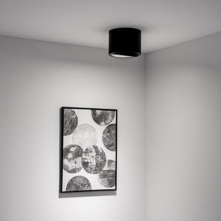 Povrchové Halogenové svítidlo GU10, AR111 SPOT TUBA 100mm Nastavitelná Kulatá Černá TELES LUMILED