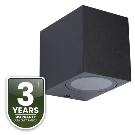 Zahradní nástěnná lampa GU10, čtvercové Černá ALLIUM LUMILED