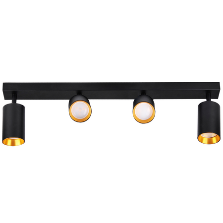 Páskové svítidlo Stropní a nástěnné LED svítidlo 4 x GU10 MARIBEL Black GOLDLUX (Polux)