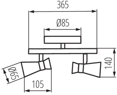 LED GU10 nastavitelné černé zlato Mileno Kanlux reflektorové stropní svítidlo