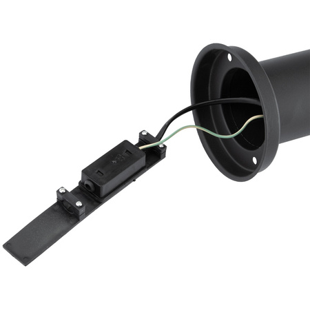 Venkovní zahradní lampa E27 BLACK POST 65cm s pohybovým a soumrakovým senzorem