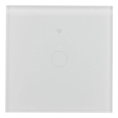 Jediný bílý Wi-Fi LED TOUCH skleněný vypínač