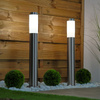 Venkovní zahradní lampa E27, LED sloupek 65cm inox LILIUM LUMILED