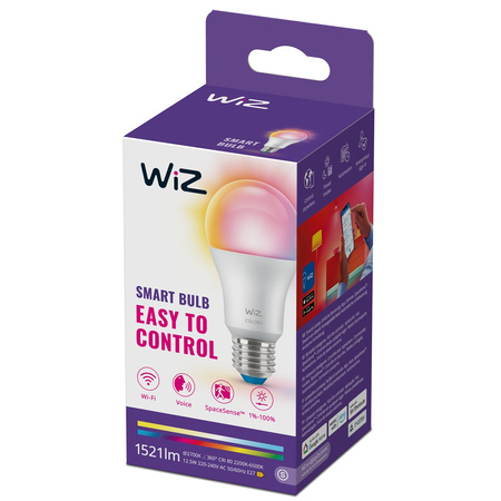 LED žárovka E27 A60 12,5W = 100W 1521lm 2200-6500K RGB + TW Smart SMART WiFi Bluetooth App WiZ