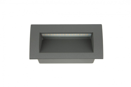 Venkovní vestavné LED fasádní zahradní svítidlo Mur-Led M2031 3W 100lm 3000K Teplá bílá Su-Ma