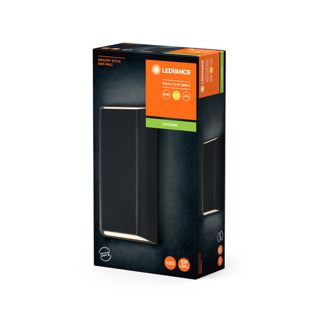 Venkovní zahradní lampa LED fasádní nástěnná lampa 7,5W 340lm 3000K IP65 Endura Ledvance šedá