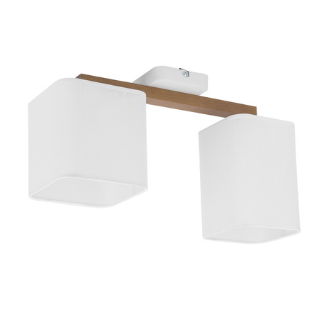 TORA WHITE Stropní svítidlo bílé dřevěné skandinávské 2xE27 4162 TK Lighting
