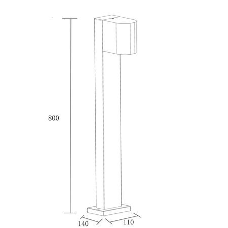 Zahradní stojací lampa GU10 černá IP54 Boston Sanico Goldlux