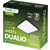 LED stropní plafon 2x E27 DUALIO Square IP44 30cm LUMILED