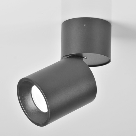 Svítidlo pro povrchovou montáž ASTRA GU10 Tuba kloubové 360° pohyblivé kulaté černé GOLDLUX