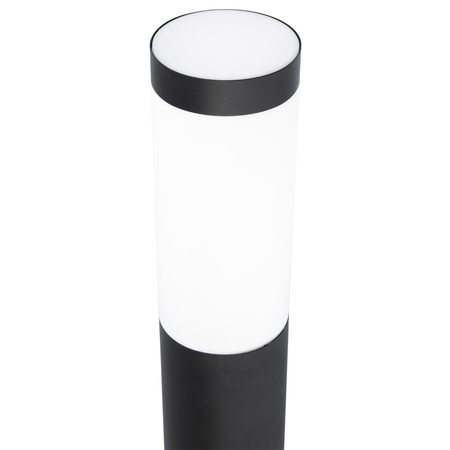 Venkovní zahradní lampa E27 BLACK POST 65cm s pohybovým a soumrakovým senzorem