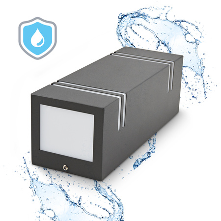 Zahradní venkovní nástěnné svítidlo 2x GU10 IP44 Grey Quazar Kobi