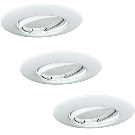 3x GOLDLUX (Polux) pohyblivá halogenová žárovka. kulatá bílá + LED žárovka GU10 3.5W