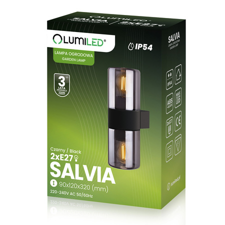 Zahradní nástěnné venkovní svítidlo 2x E27 SALVIA LUMILED