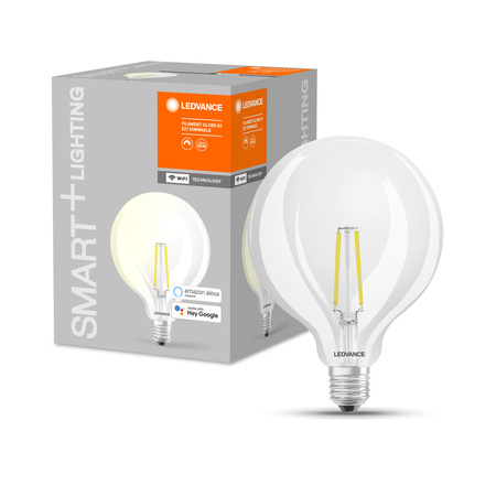 LED žárovka E27 6W = 60W 806lm stmívatelná SMART+ WiFi Filament Globe Ledvance