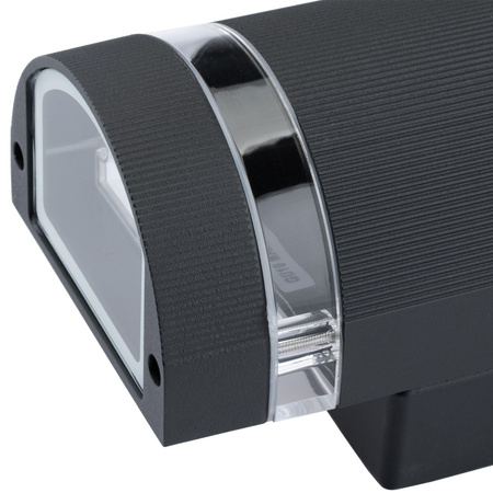 Fasádní nástěnné svítidlo dvojité HANA Round LED 2x GU10 Hliník černá IP54