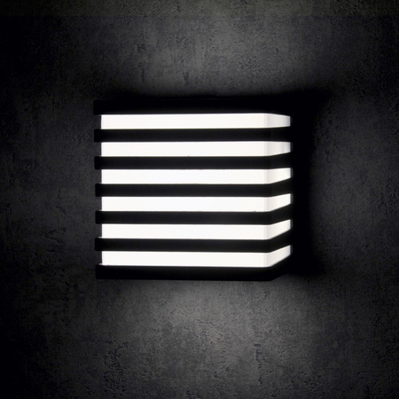 Venkovní nástěnné fasádní svítidlo LED 4000K Square Black