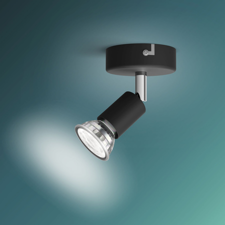 Stropní svítidlo LIMBALI GU10 Nástěnné svítidlo Reflektor pohyblivý černý PHILIPS