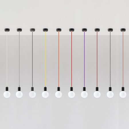 EDISON E27 závěsné stropní svítidlo LED černé SOLLUX