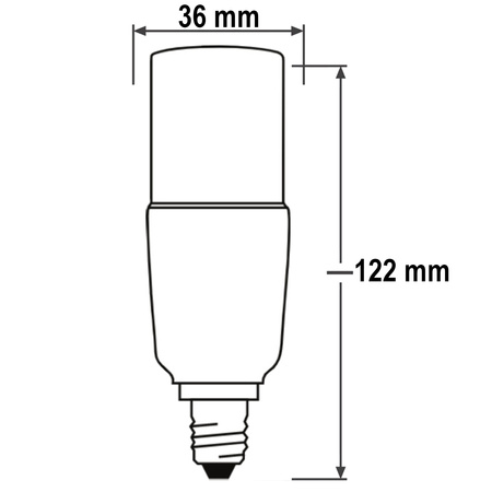 Žárovka LED E14, 10W = 75W 1055lm 4000K Neutrální bílá Stick LUMILED